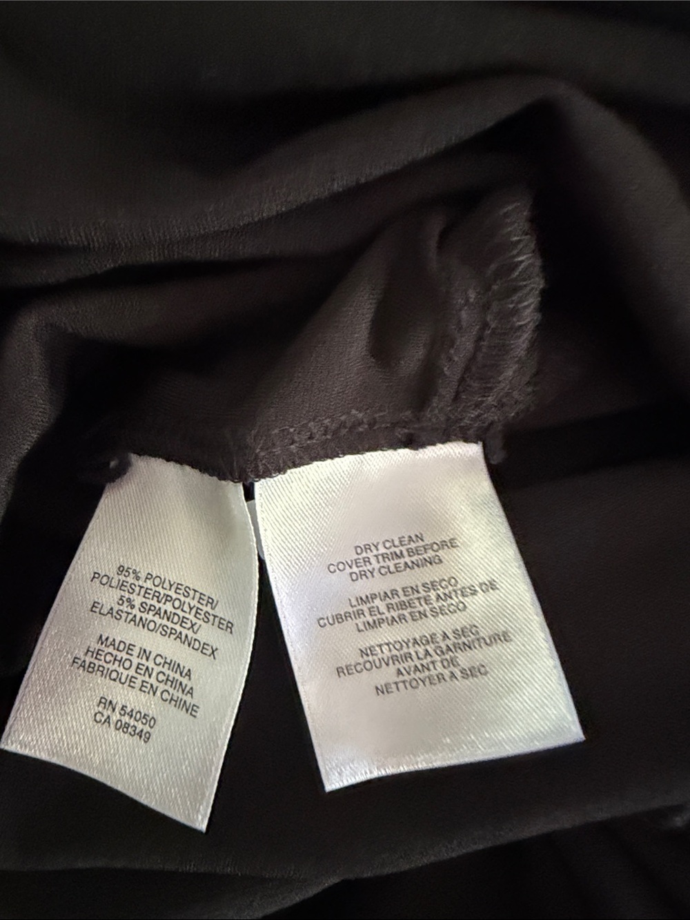 Evan Picone Black Long Sleeve V-Neck Dress with Ring Detail plus size 16 - Picture 6 of 6